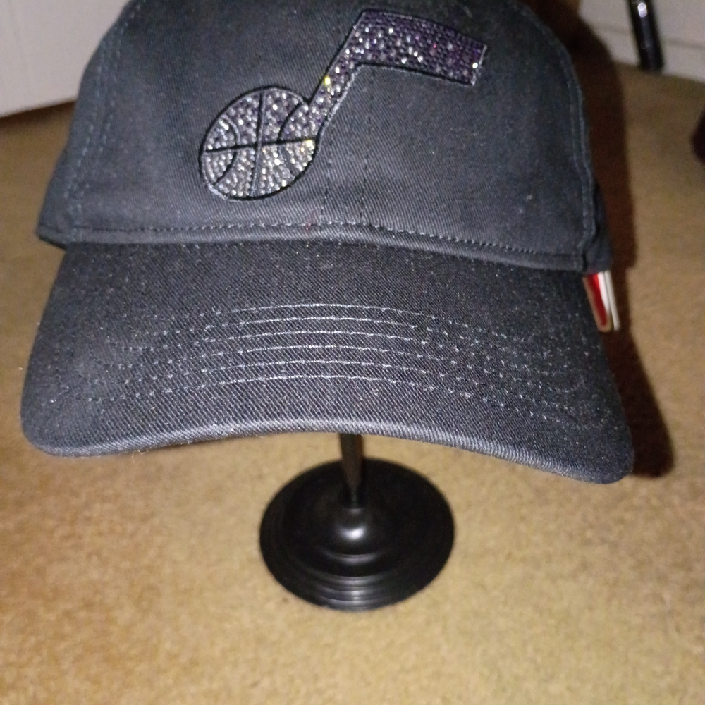 Black Cap with Embellished Logo